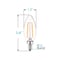 Luxrite B11 LED Light Bulbs 4W (40W Equivalent) 400LM 2700K Warm White Dimmable E12 Candelabra Base 24-Pack LR21572-24PK - alternate 5